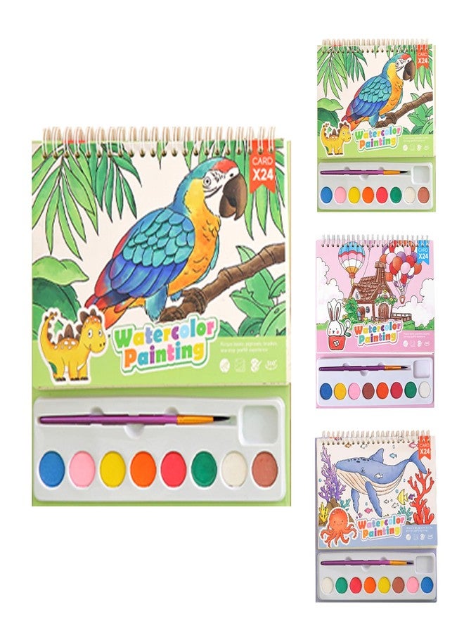 Cavnewt Watercolor Coloring Books for Kids Ages 4-8, Mess Free Watercolor Painting Book, Paint with Water Books for Toddlers, Travel Activities Arts Party Favors Birthday Gifts for Kids Girls & Boys - Image 2